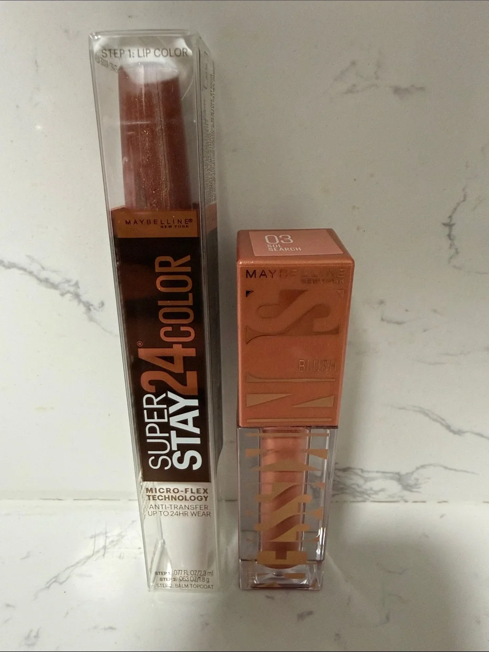 Maybelline SuperStay 24 Color Lip 325 Chai Once More & Blush Duo - 03 Sol Search